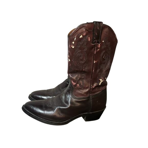 Double H Men's Multi Color Side Zip Up Boots Size 11 D Leather Distressed Boots - Picture 1 of 10